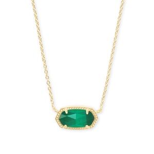 Kendra Scott Elisa Gold Pendant Necklace in
Emerald Cat's Eye